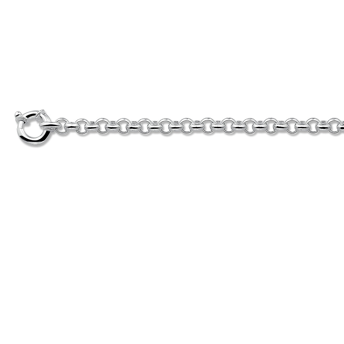 jasseron 7,0 mm met groot veerslot zilver wit