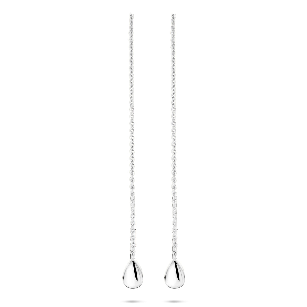 doortrekoorbellen druppel 8 mm zilver gerhodineerd