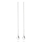 doortrekoorbellen druppel 8 mm zilver gerhodineerd