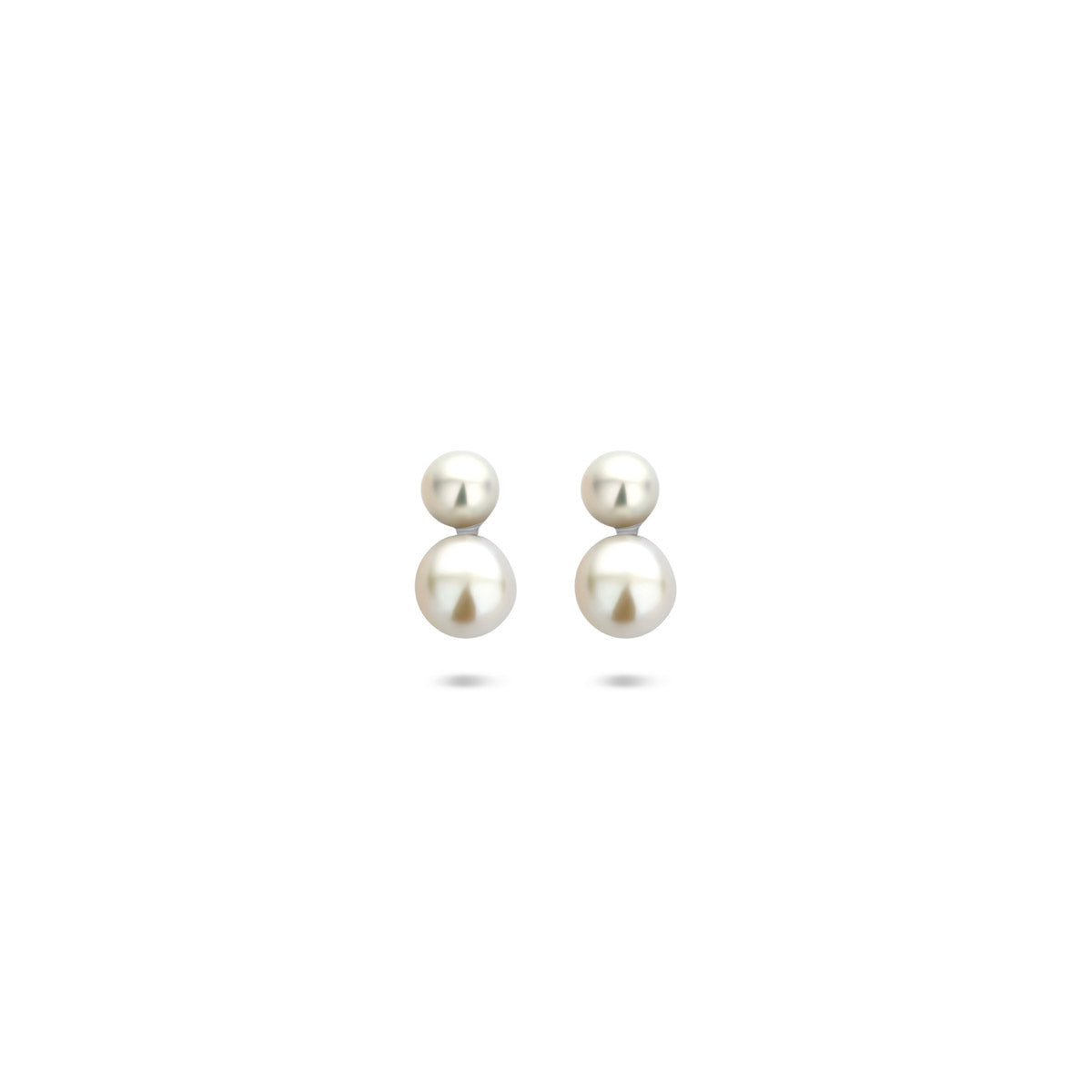 Ohrstecker Perle 7,5 mm Silber rhodiniert
