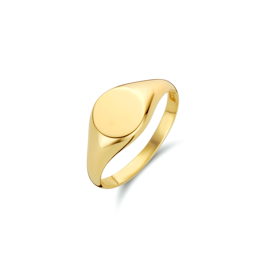 graveerring rond 14K geelgoud