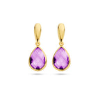 Ohrhänger Amethyst 20 mm 14K Gelbgold