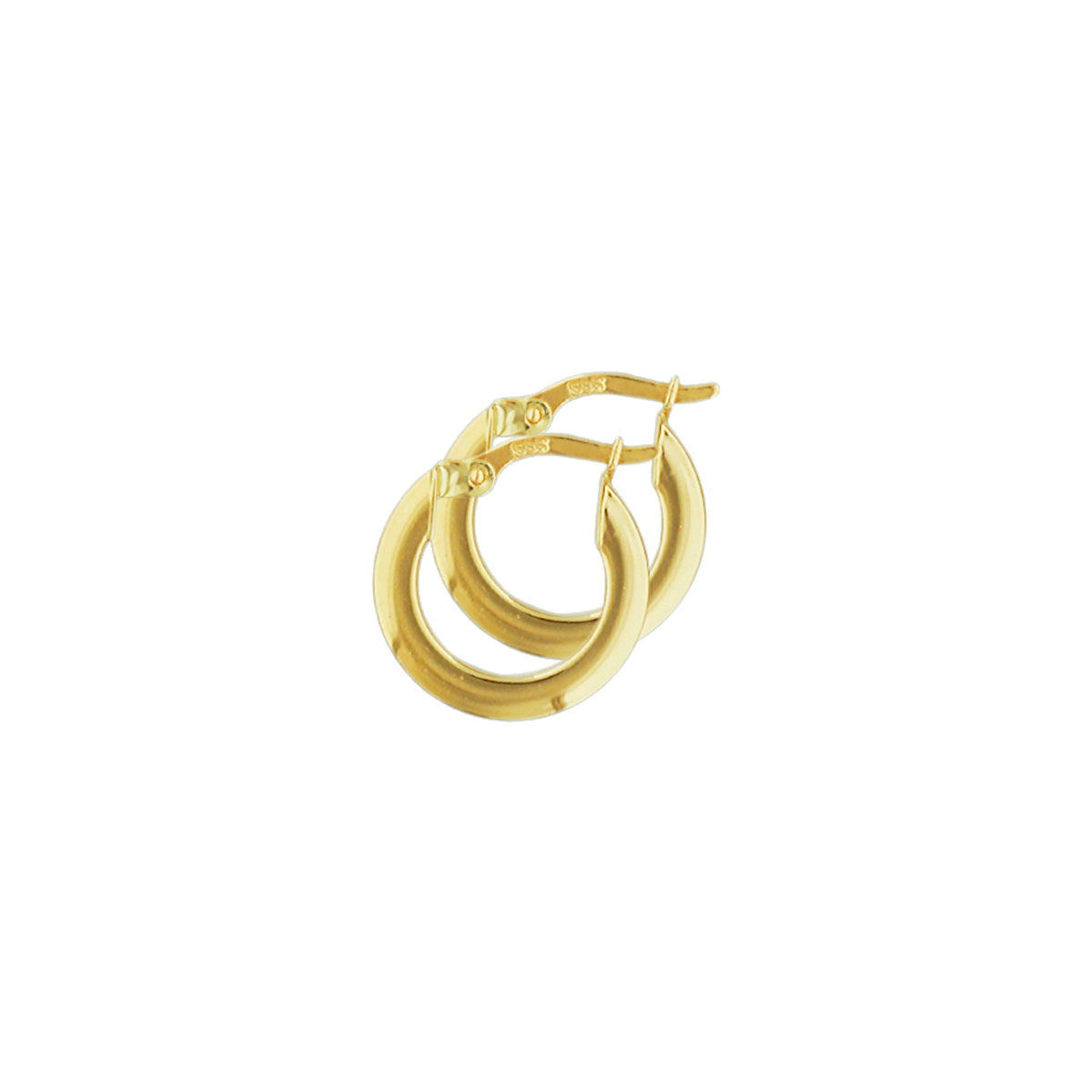 Ohrringe Vierkantrohr 14K Gelbgold