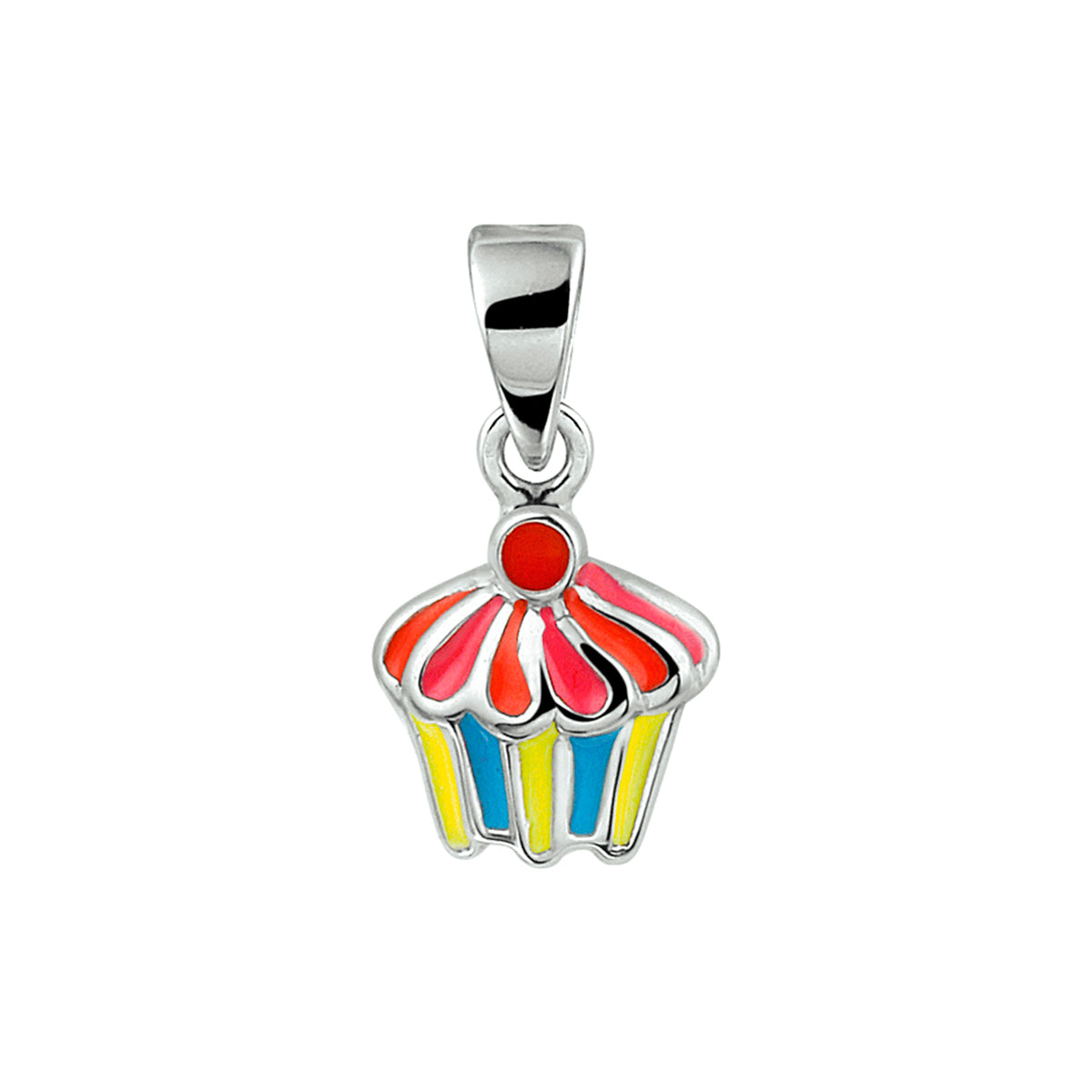 Anhänger Cupcake 11 mm Silber rhodiniert