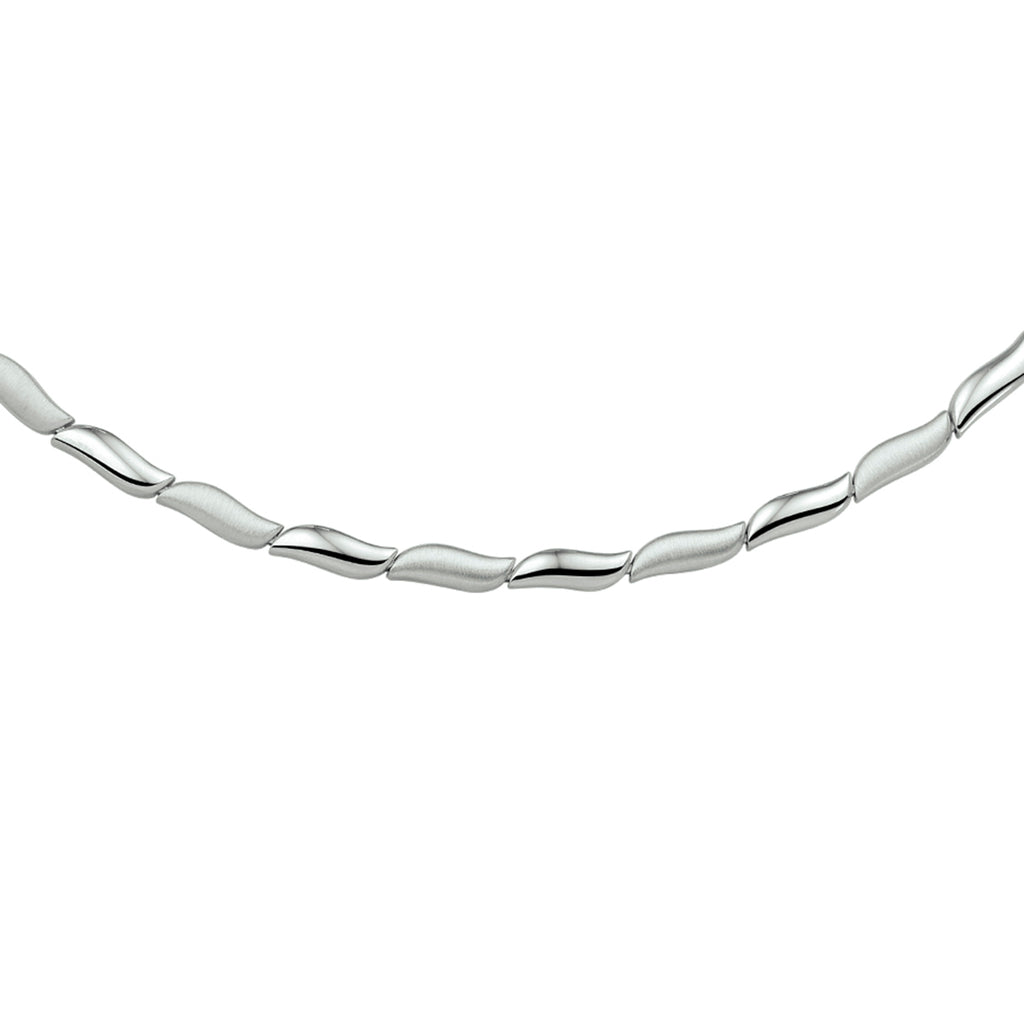 Halskette Poly/matt 4,3 mm 45 cm Silber rhodiniert