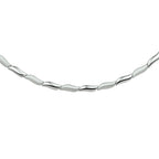Halskette Poly/matt 4,3 mm 45 cm Silber rhodiniert