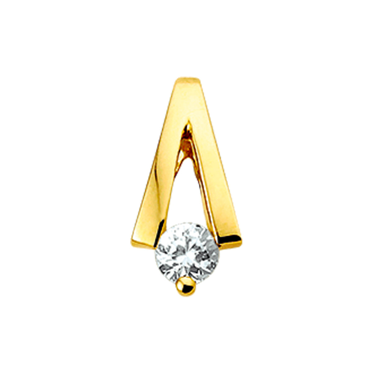 hanger zirkonia 14K geelgoud
