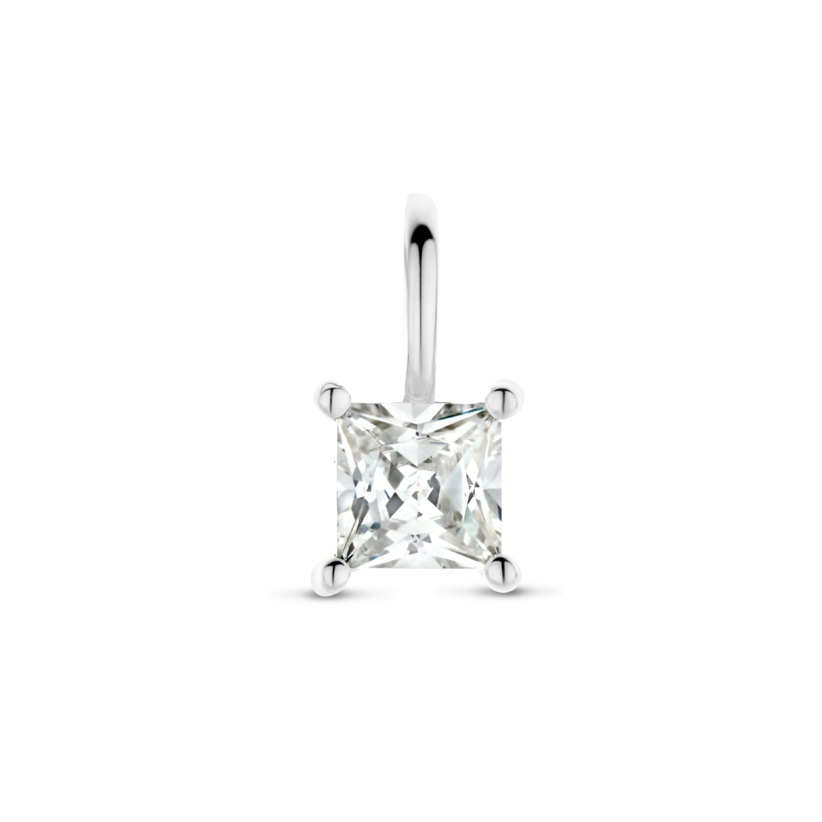 hanger zirkonia 10 mm zilver gerhodineerd