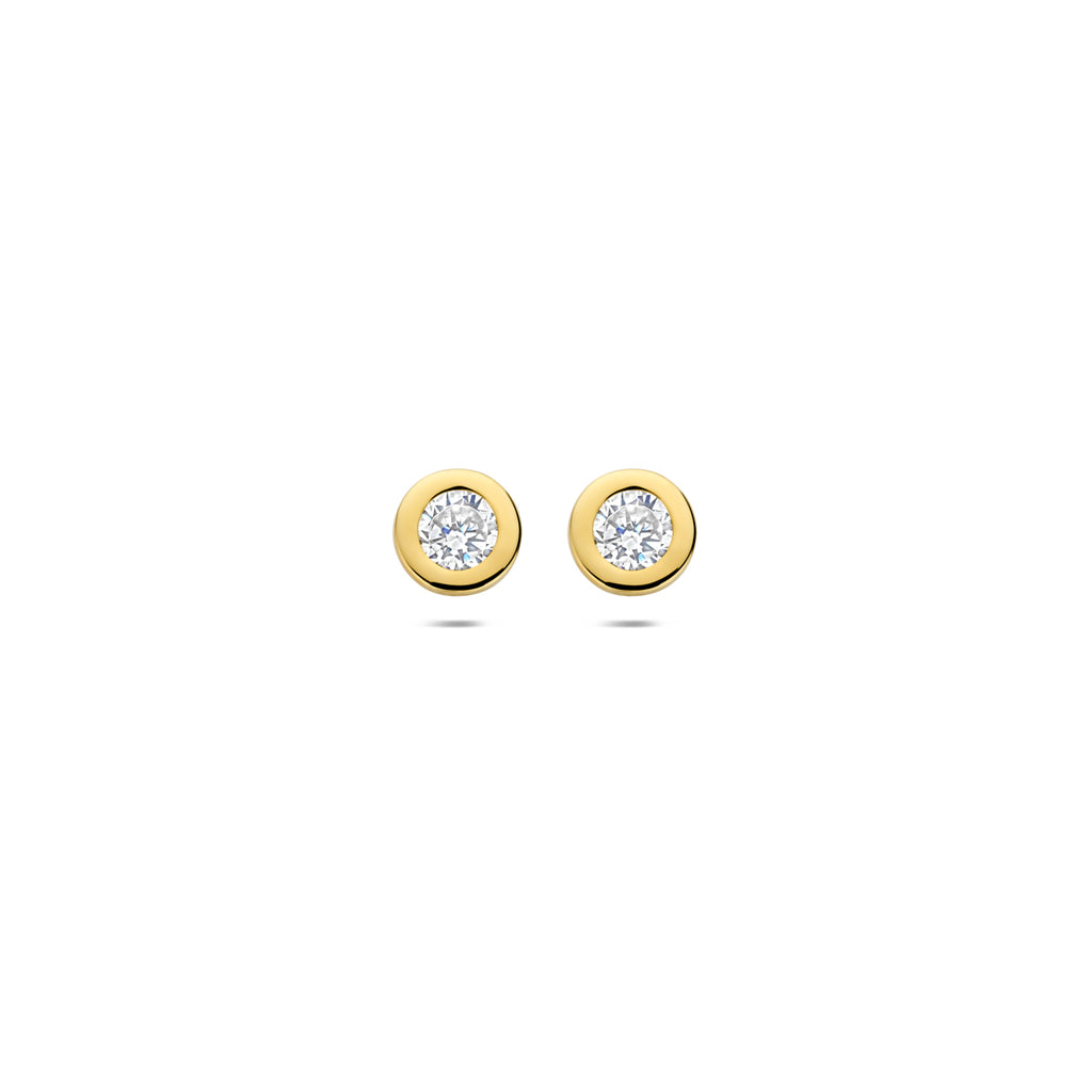 Ohrstecker Zirkonia 14K Gelbgold