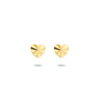 Ohrstecker Herz diamantiert 14K Gelbgold