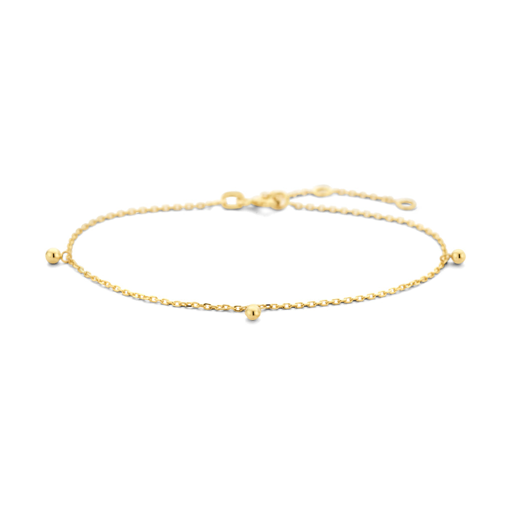 Armband Kugeln 16 - 17,5 - 19 cm 14K Gelbgold
