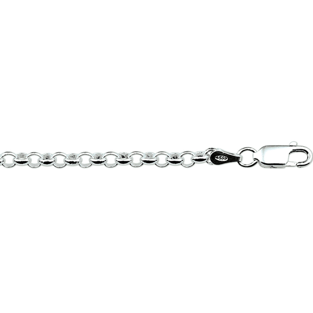 Armband Jasseron 2,5 mm Silber weiß