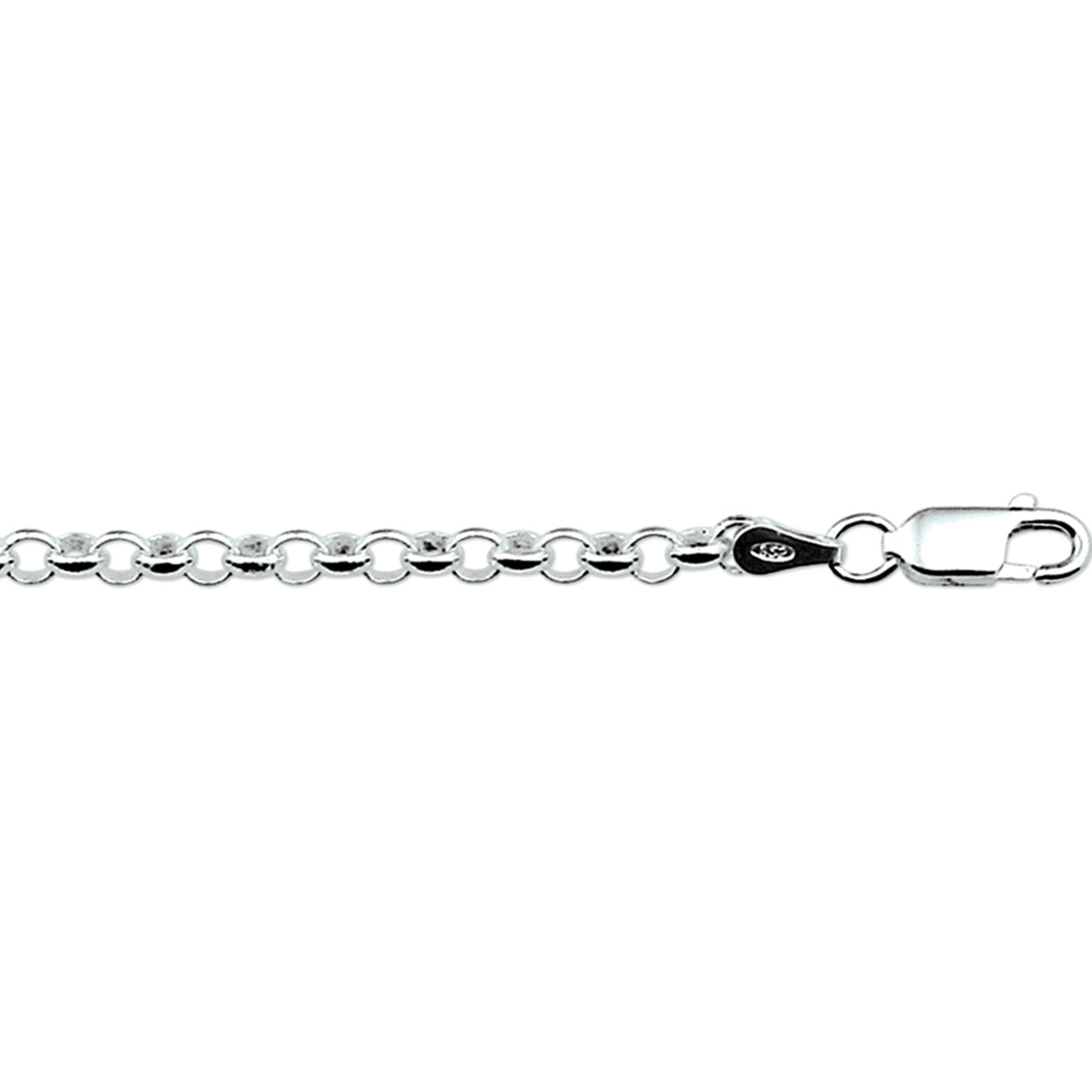Armband Jasseron 2,5 mm Silber weiß