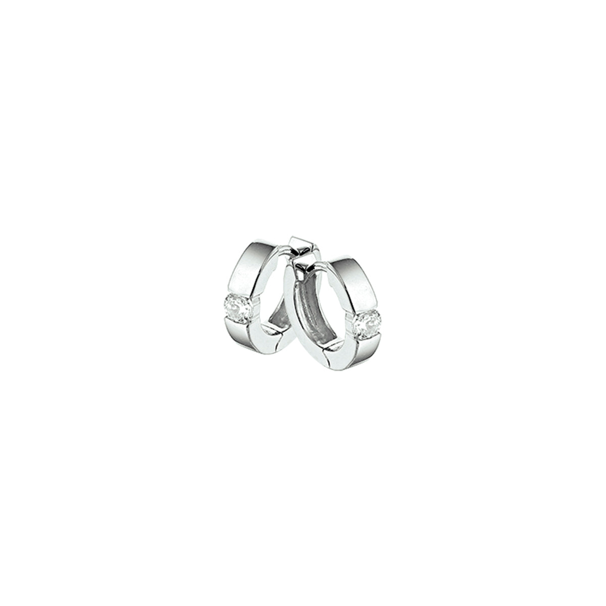klapoorringen zirkonia zilver gerhodineerd