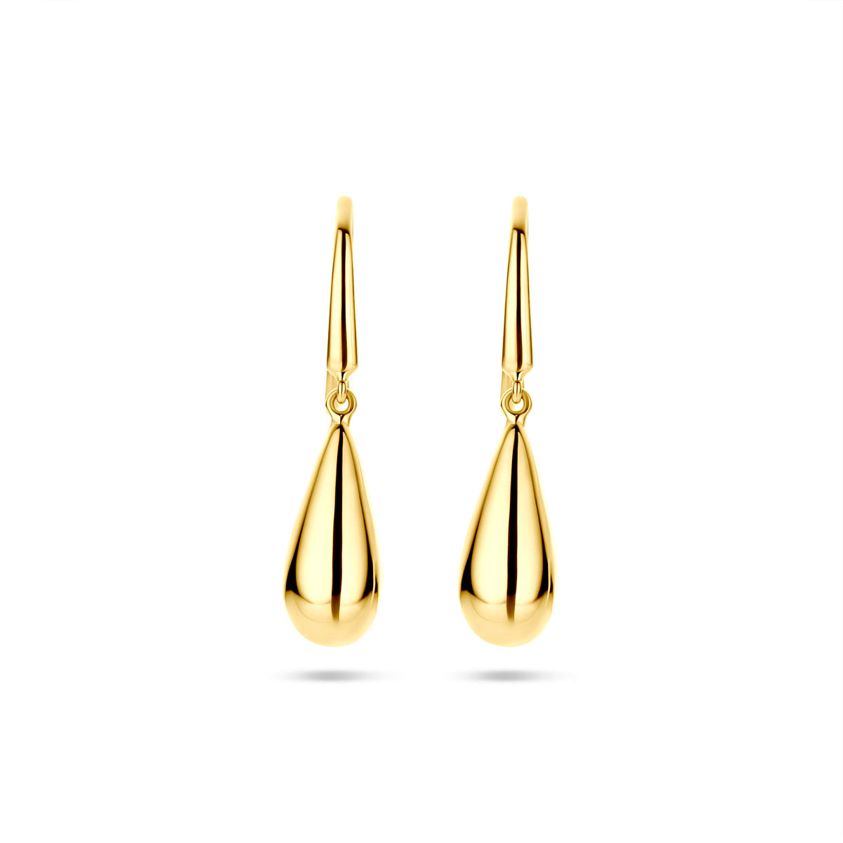 Ohrhänger Tropfen französische Haken 14,5 mm 14K Gelbgold