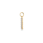 oorringhanger zirkonia per stuk 15 mm zilver verguld (geel)