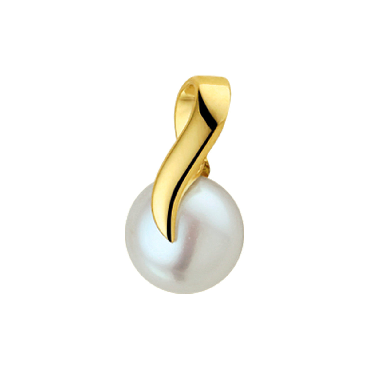 Anhänger Perle 9 mm 14K Gelbgold