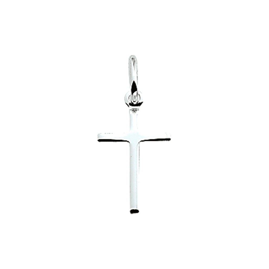 hanger kruis 13,5 mm zilver wit