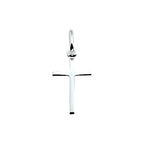 hanger kruis 13,5 mm zilver wit