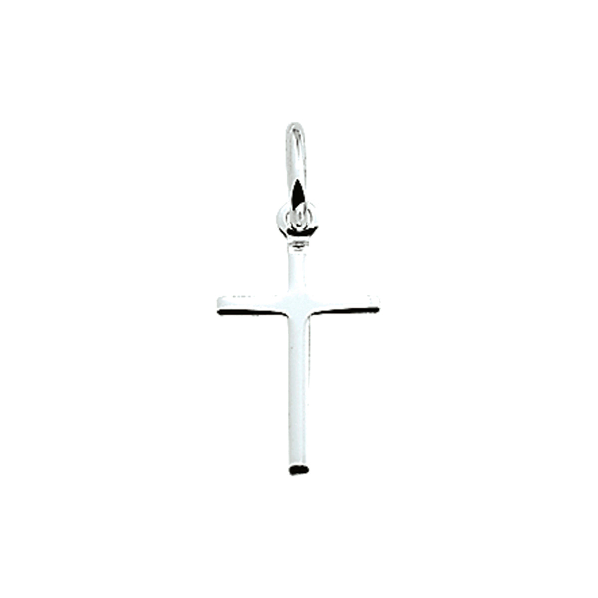 hanger kruis 13,5 mm zilver wit
