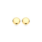 oorknoppen rond 14K geelgoud