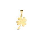 hanger klavertje 15 mm 14K geelgoud