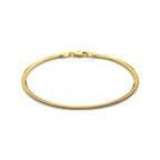 slang plat (bol) 2,6 mm 18 cm 14K geelgoud