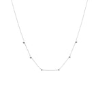 collier hartjes 36 - 38 - 40 cm zilver gerhodineerd