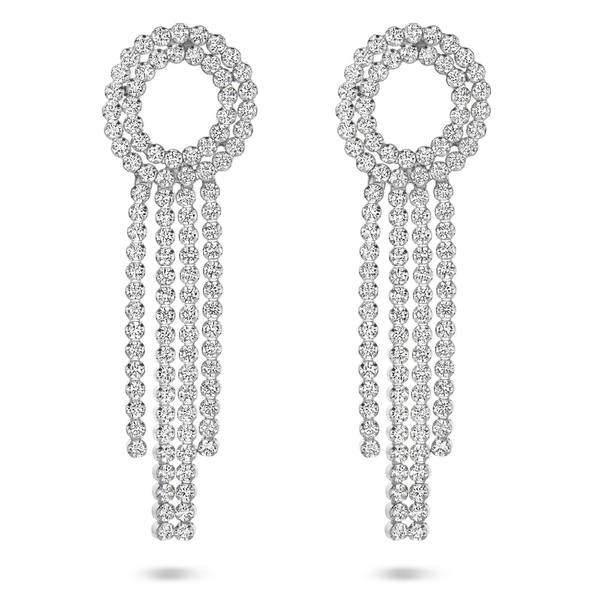 oorhangers zirkonia 62 mm zilver gerhodineerd