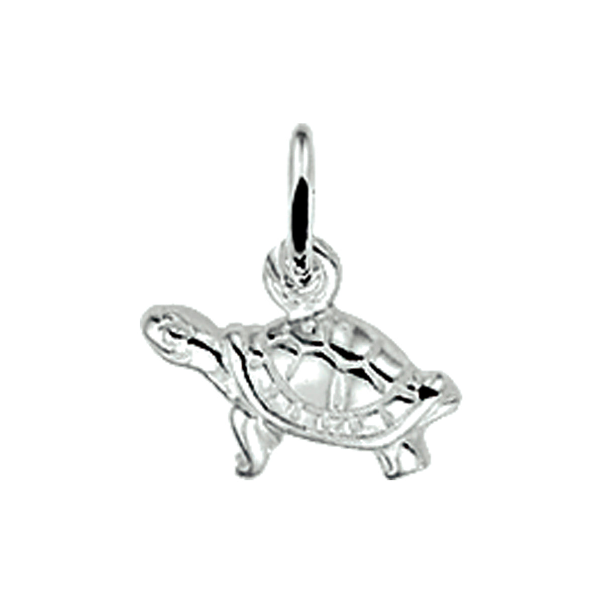 hanger schildpad 11 mm zilver wit