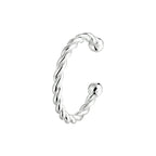 earcuff gedraaid 13 mm zilver gerhodineerd