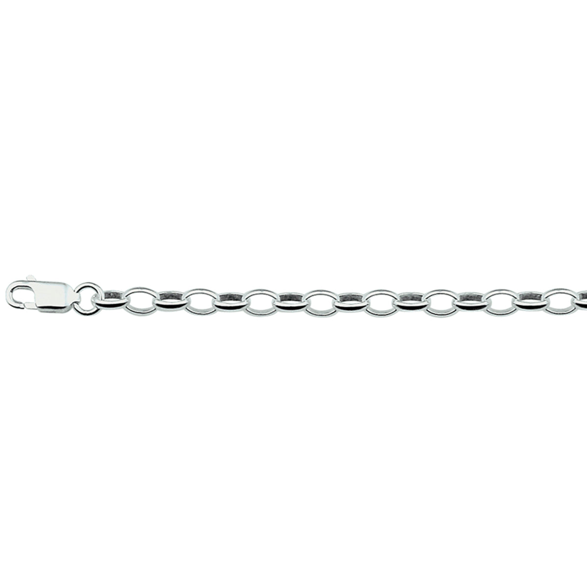 Armband Jasseron 3,7 mm Silber rhodiniert