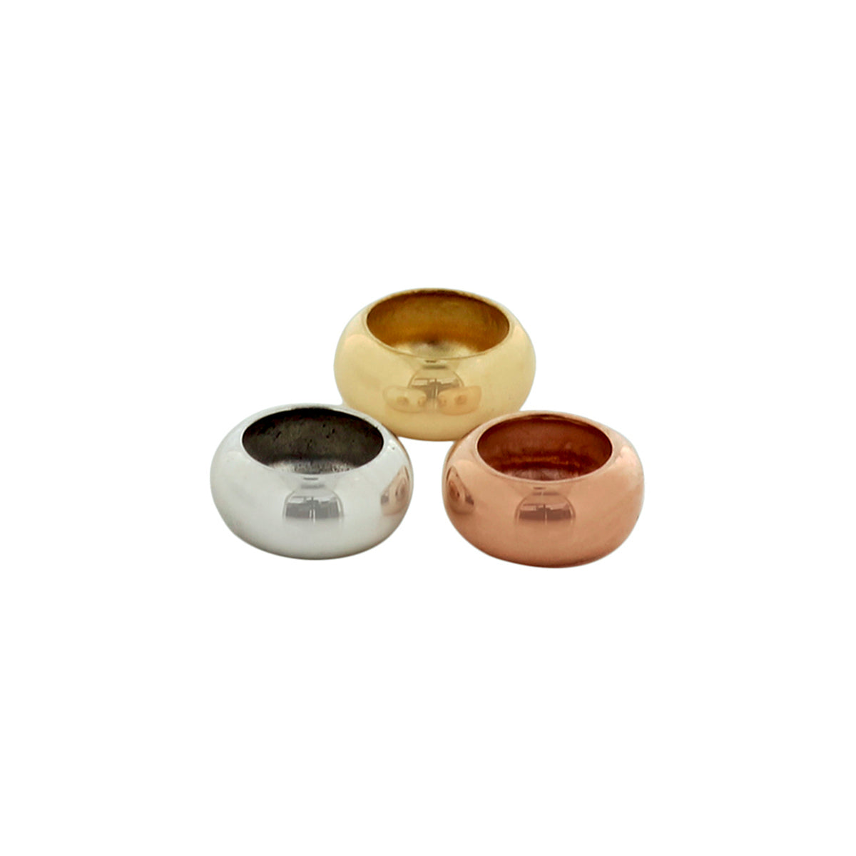 tricolor hanger ringetjes 14K tricolor goud