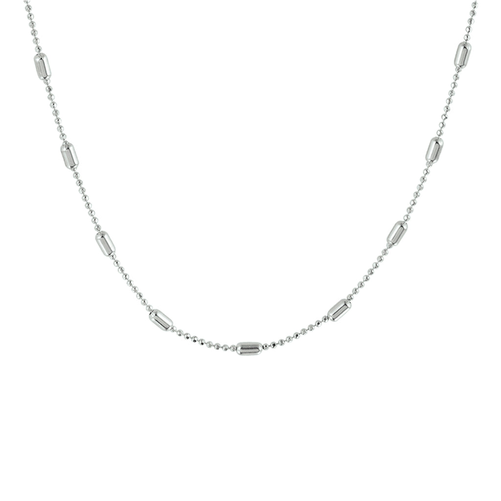 Kettenstäbe 2,0 mm 40 + 4 cm Silber rhodiniert