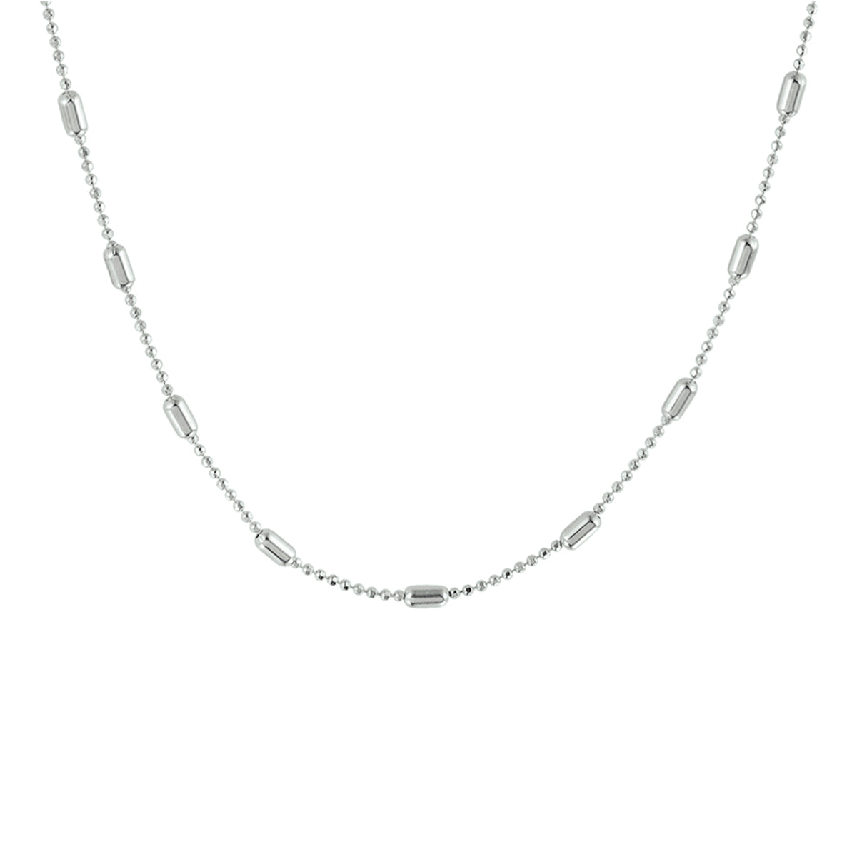 Kettenstäbe 2,0 mm 40 + 4 cm Silber rhodiniert