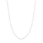 collier parels 41 + 4 cm zilver gerhodineerd
