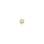 Flat Back Piercing Zirkonia 1 Mikron 4 mm silbervergoldet (gelb)