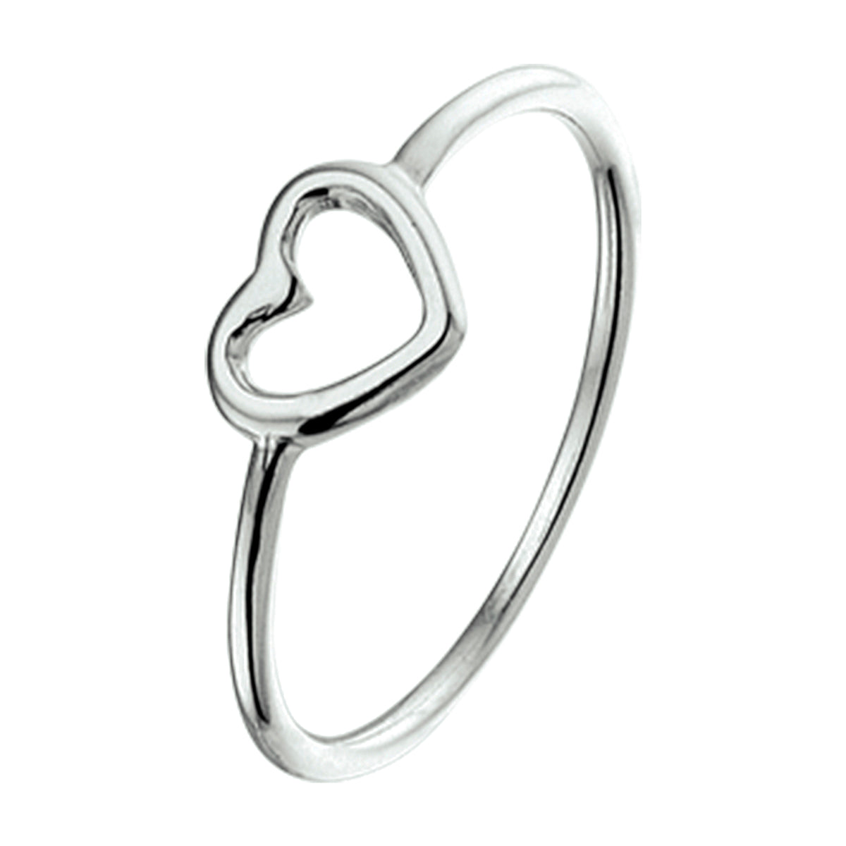 Ring Herz Silber rhodiniert