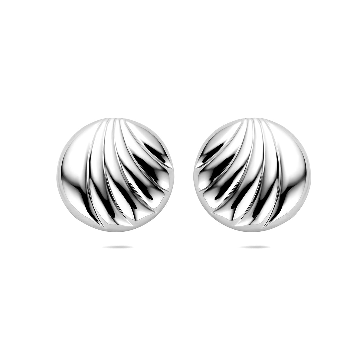 Ohrstecker 18 mm rhodiniertes Silber