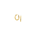 Ohrringe 1,5 mm diamantiert 14K Gelbgold