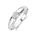 ring zirkonia zilver gerhodineerd