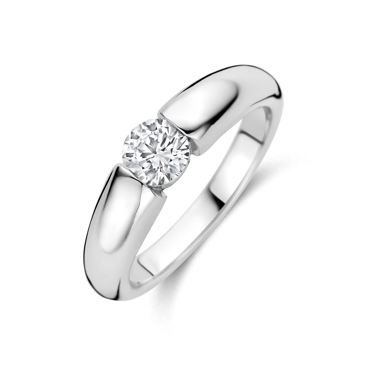 Ring Zirkonia Silber rhodiniert