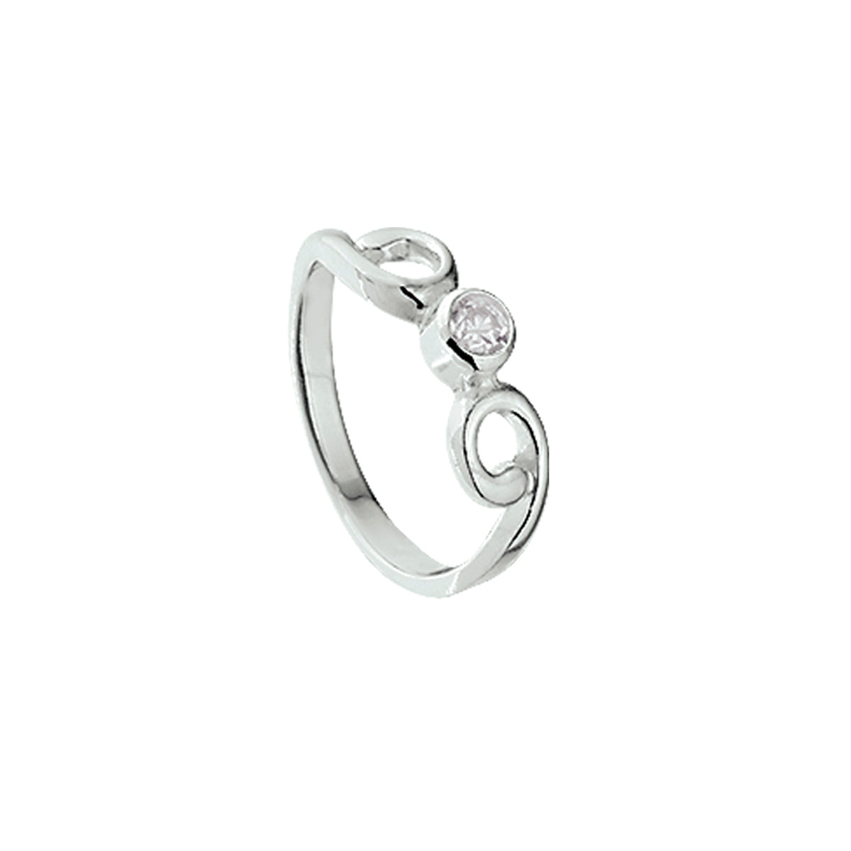 Ring Zirkonia silber weiß