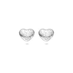 oorknoppen gescratcht 7,5 mm zilver gerhodineerd
