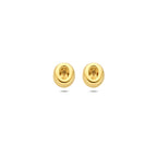 9k oorknoppen citrien 6,5 mm 9K geel