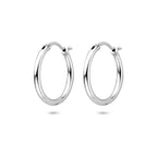 oorringen 19 mm zilver gerhodineerd