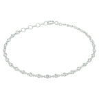 Armband Zirkonia 16,5 + 2 cm Silber rhodiniert