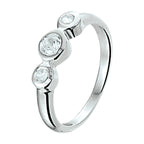 Ring Zirkonia Silber rhodiniert