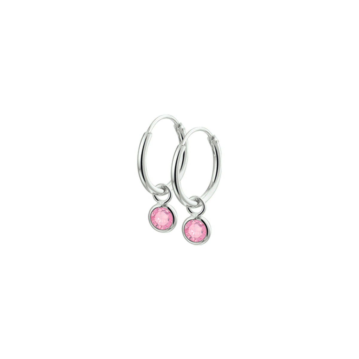 Ohrringe rosa Zirkonia silber weiß