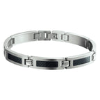 Armband Carbon Poly/matt 9 mm 21 cm Edelstahl